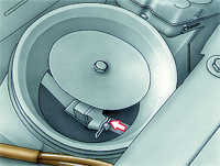  Проверка и регулировка положения пластины измерителя расхода воздуха Audi 100