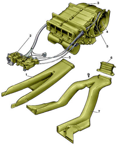  Снятие и установка отопителя Audi 100