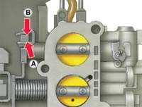  Регулировка приоткрытия дроссельной заслонки второй камеры Audi 100